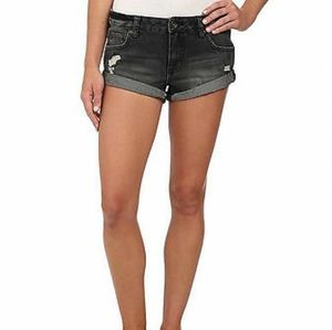 Billabong Womens Mid Rise Distressed Cuff Shorts